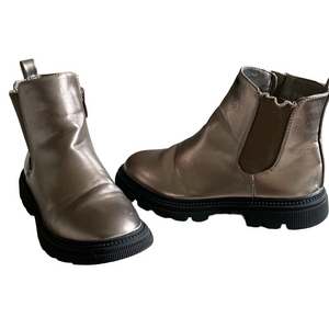 Tahari Girls Metallic Ankle Boots Side Zip Fashion Boots Size 2